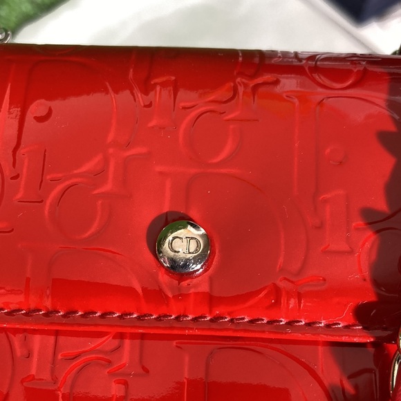 ❤️ Christian Dior Patent Leather Wallet On Chain - Picture 5 of 17